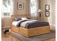 5ft King Size Pentre 2 Drawer Storage Oak Finish Wood Bed Frame 2